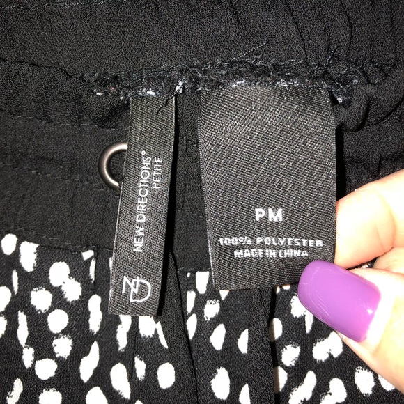 New Direction Petite Black & White Pants - Picture 7 of 8